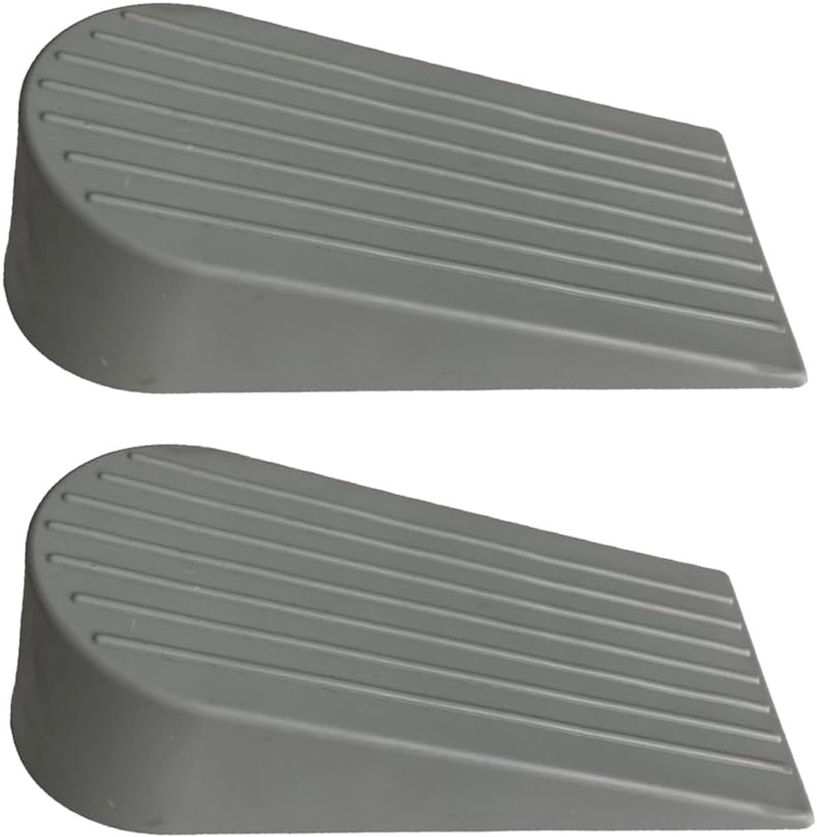 Grote deurwig - Deurstop set - Huis en kantoor - Antislip materiaal - 2 stuks - Grijs