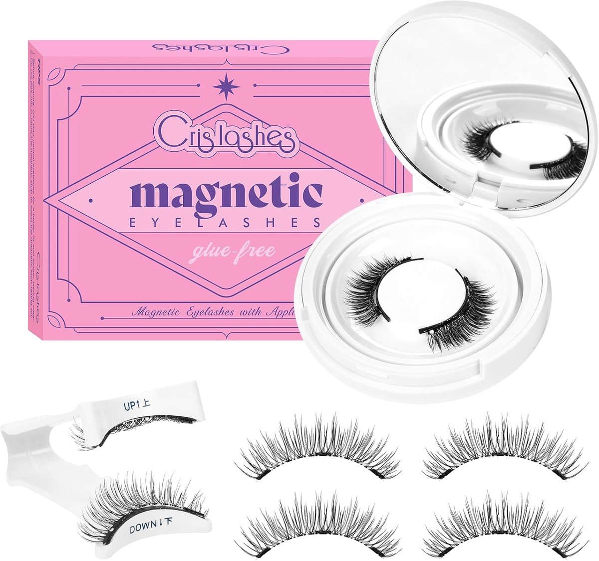 Magnetische Wimpers - Wimpers Zonder Lijm - Natuurlijke Look - Herbruikbaar en Snel - 11 Sets - Zwart