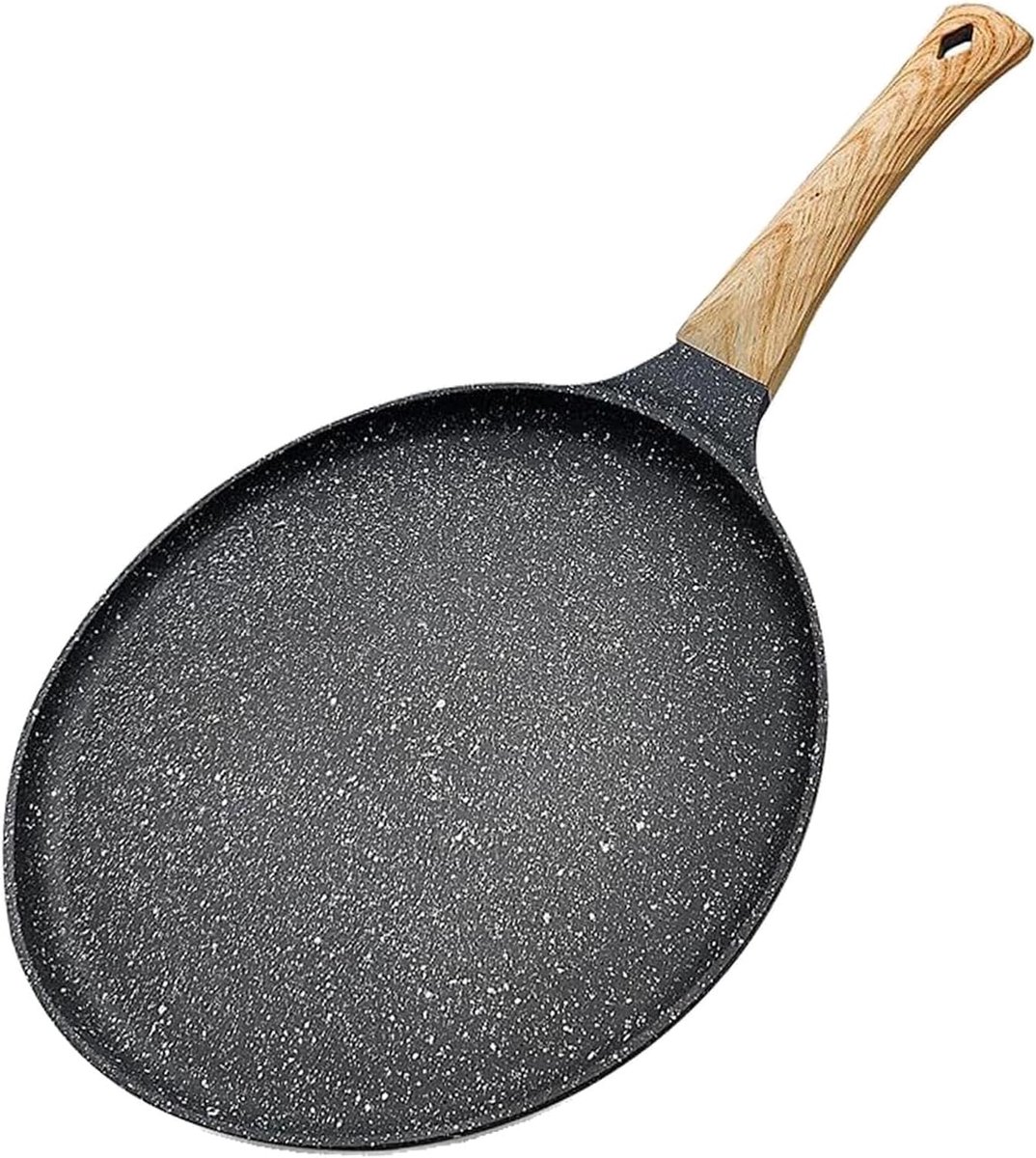 Crêpe Pan - Omelet Pan - Ontbijt Maken - Antiaanbaklaag - 24 cm - Zwart