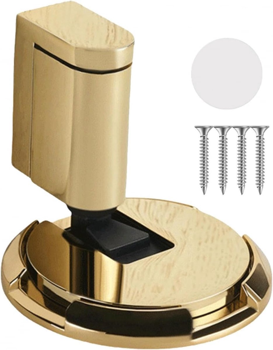 Mechanische Deurstop - Vloerstopper - Deur Vastzetten - Stille Vergrendeling - 10-20mm - Goud