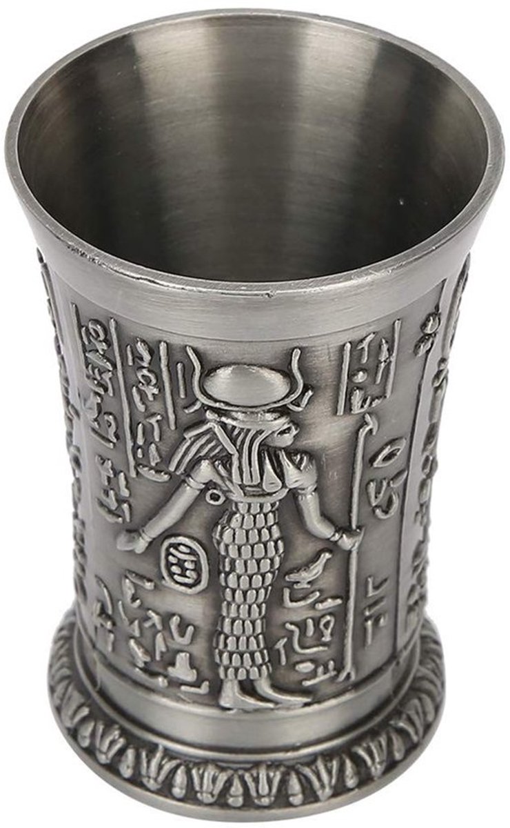 Vintage stijl metal shotglas antiek tin