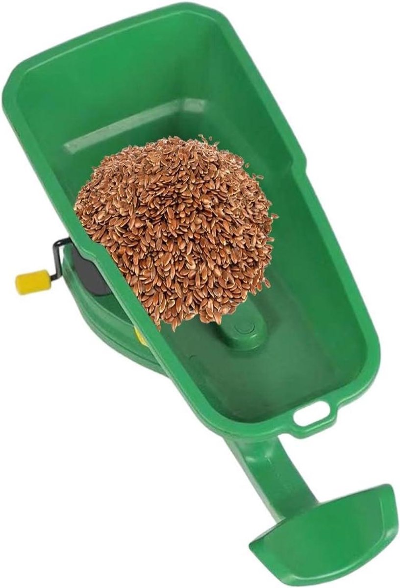 Gazonmeststrooier Trechter - Zaadstrooier Plantenbak - Gelijkmatig Verdelen - Rugvriendelijk Ontwerp - 15 Liter - Groen