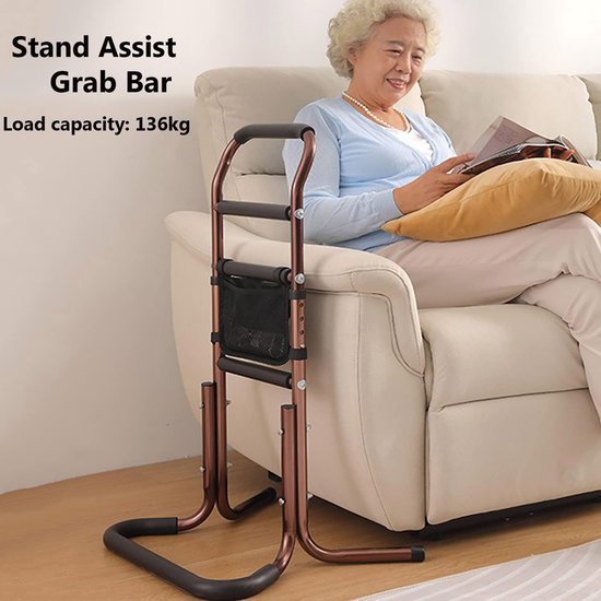 Stoel opstahulp - Sta-hulp - Ondersteuning bij opstaan - Veilige kantelbestendige basis - Max 136 kg - Zwart — afbeelding 5