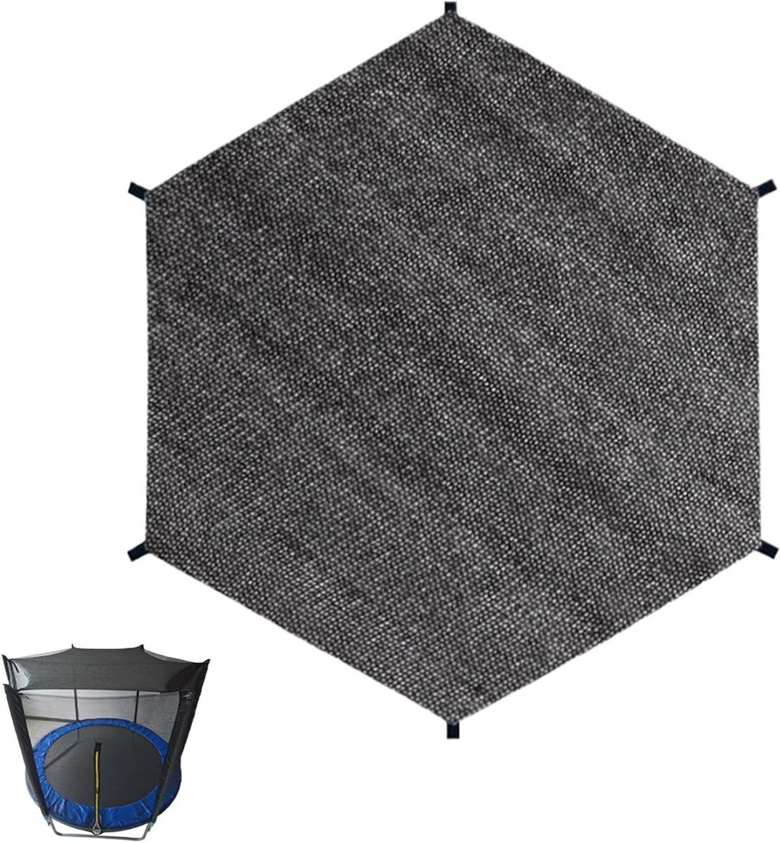 Trampoline Afdekking - Tenthoes Veiligheidsnet - Buiten Spelen - Ademende Mesh Stof - 10FT - Zwart