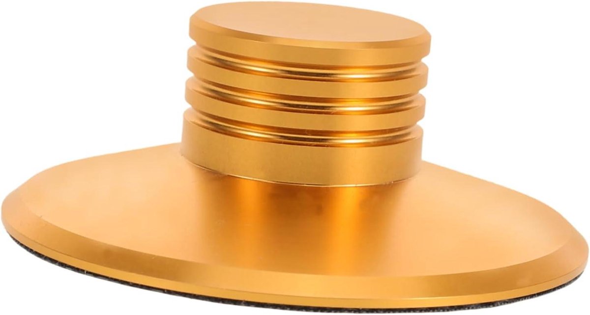 Draaitafel Stabilisator - Platen Gewicht - Muziek Luisteren - Trillingsdempend Ontwerp - 126 Gram - Goud
