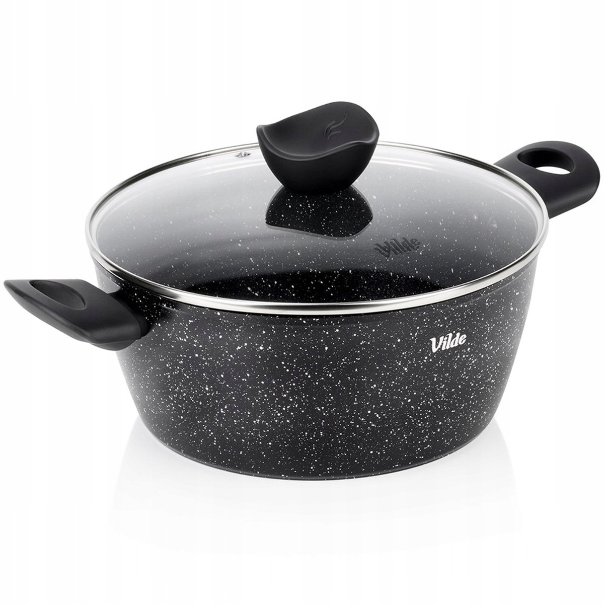 Merkloos Granieten Pan 24cm 3.6L met Deksel - Geschikt voor Inductie