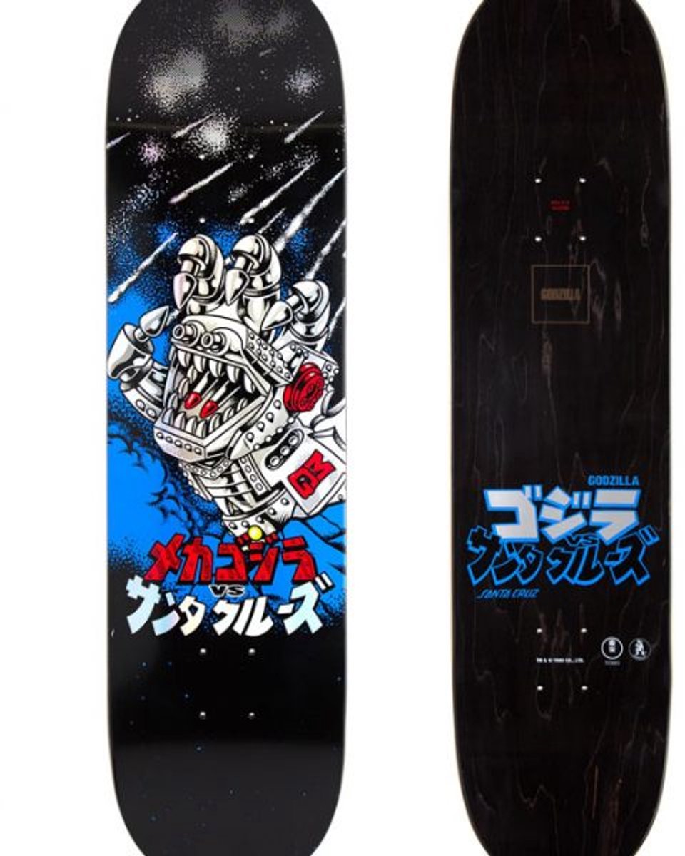 Santa Cruz x Godzilla Mecha Hand Skateboard Deck 8.0" – Limited Graphic