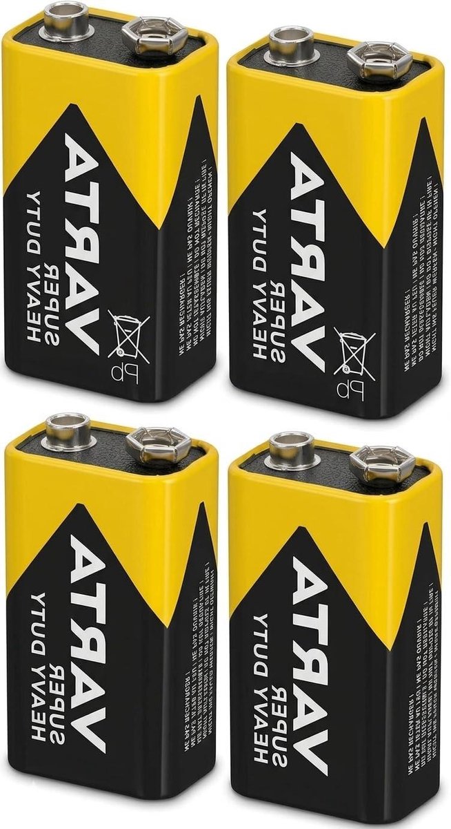 Blokbatterijen 9V - Batterijen Power Packs - Apparaten Voeden - Power on Demand - 4 stuks - Niet gespecificeerd