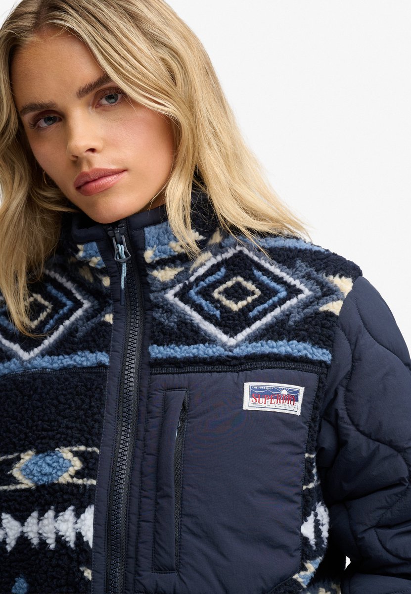 Superdry - Fleece Onion Quilt Hybrid Jas - Dames - Gewatteerde jassen