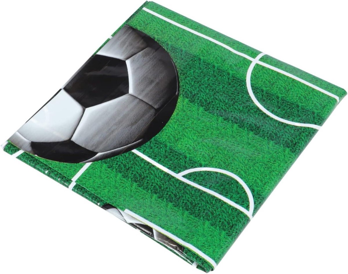 Tafelkleed Voetbal - Eettafelhoes Feest - Verjaardagsdecoratie - Waterdicht PE Materiaal - 274x137cm - Geassorteerde Kleuren