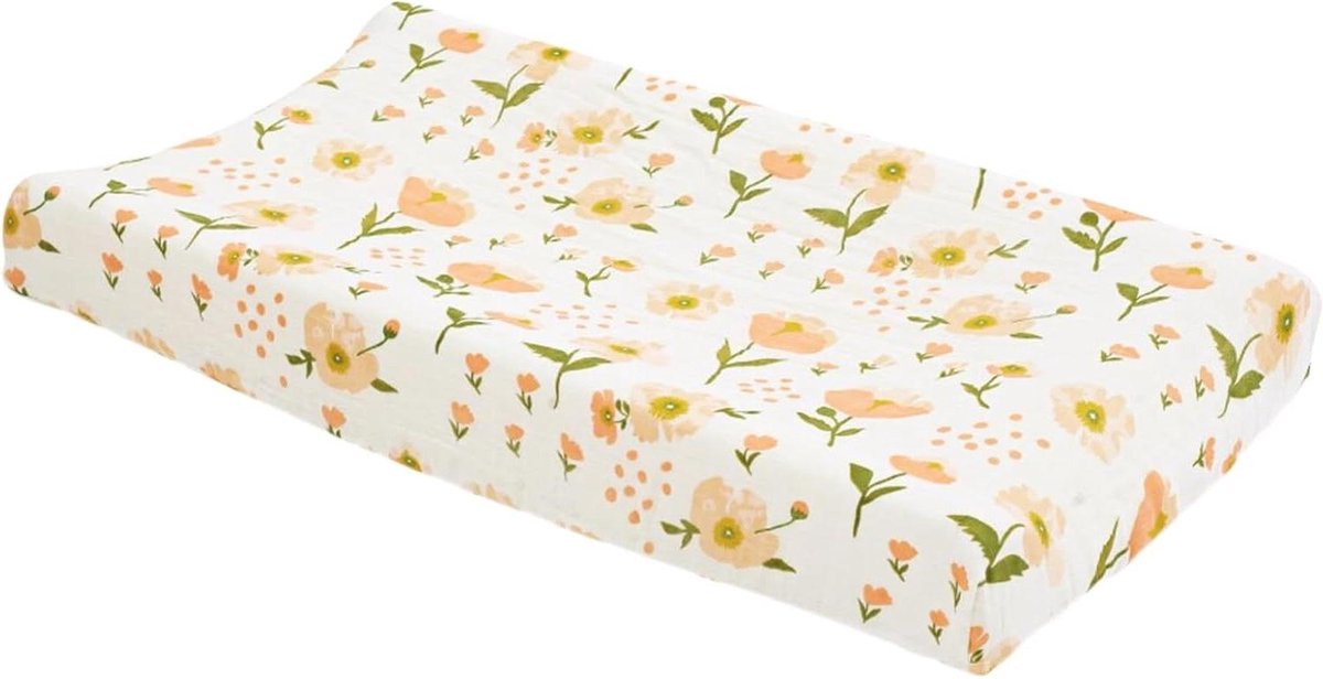 Aankleedkussenhoes - Luierhoes Verschoonhoes - Babyverzorging Thuis - Elastisch en Ademend - 81 x 41 x 13 cm - Grijs