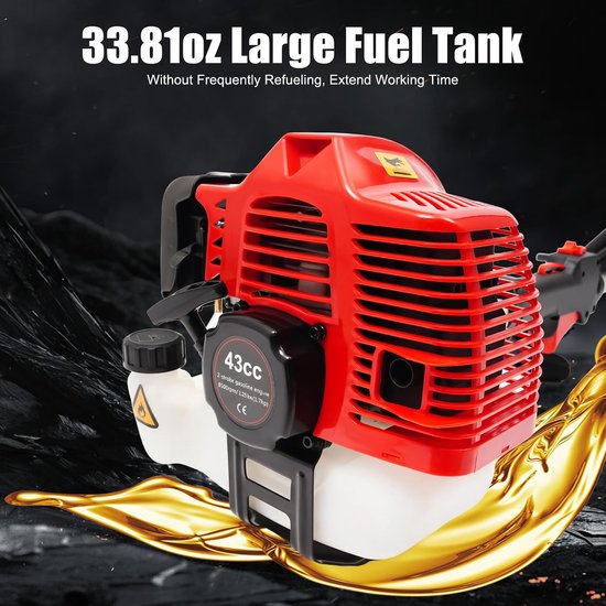 Benzine Kettingzaag Lange Steel - Takkenzaag Motorzaag - Boom Snoeien - Telescopische Verstelbare Steel - 350 cm - Rood — afbeelding 2