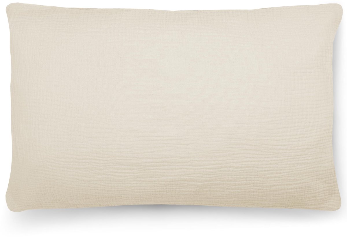 Kopfkussenbezug van Bio-Musselin 20 x 20 cm, Crème, GOTS-gecertificeerd