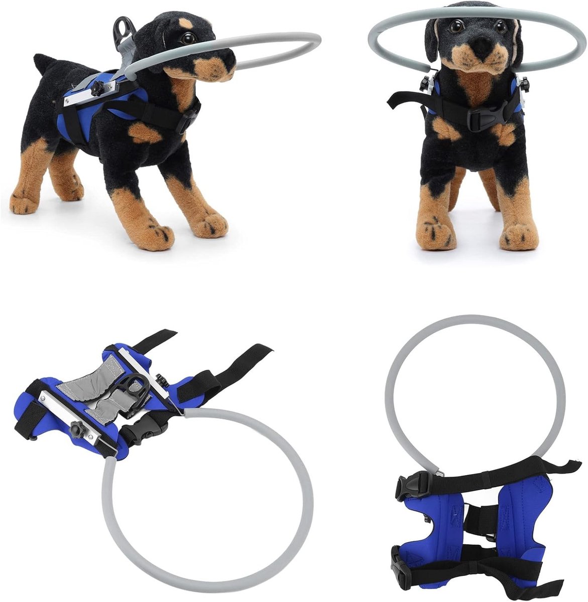 Verstelbare Hondencollier voor Blinden, Dempende Bumper, Veiligheidshalsband voor Kleine Honden (Blauw)