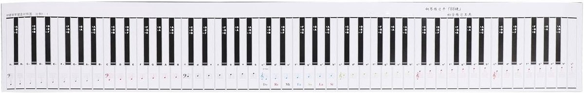 Oefenpapier voor Piano Keyboard met 88 Toetsen - Noten, Vinger Simulatie en Leerhulp voor Muziekpraktijk