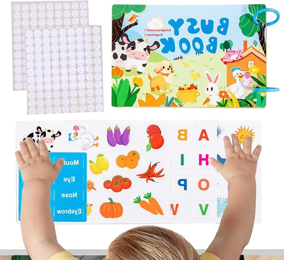 Kleuter Activiteitenboek - Educatief Speelgoed - Thuis Leren - Veilig Klittenband Systeem - 21 x 14 cm - A