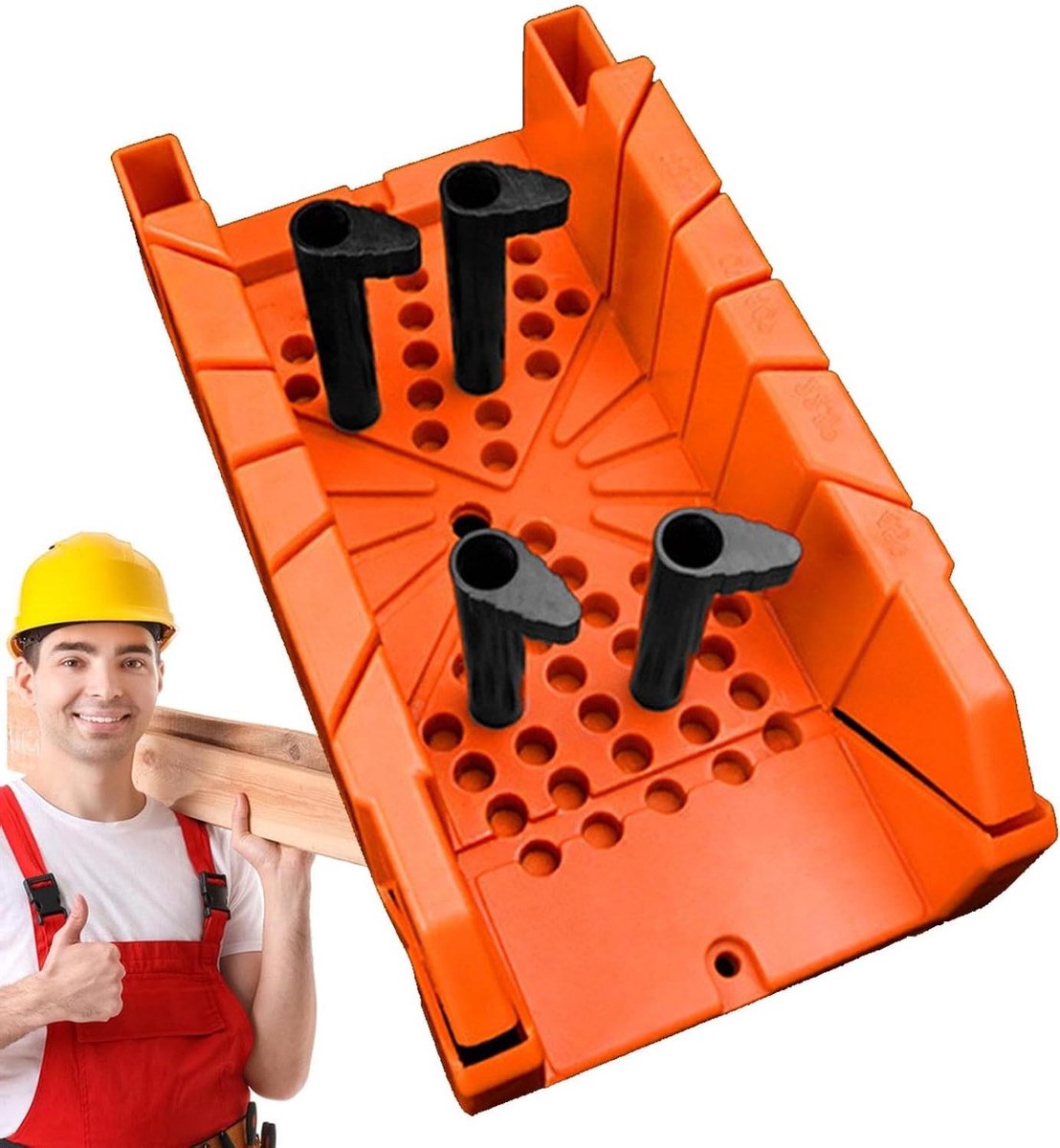 Verstekbak - Zaagbox Klem - Hout Zagen - Clip Back Design - 35 x 23 x 13 cm - Grijs