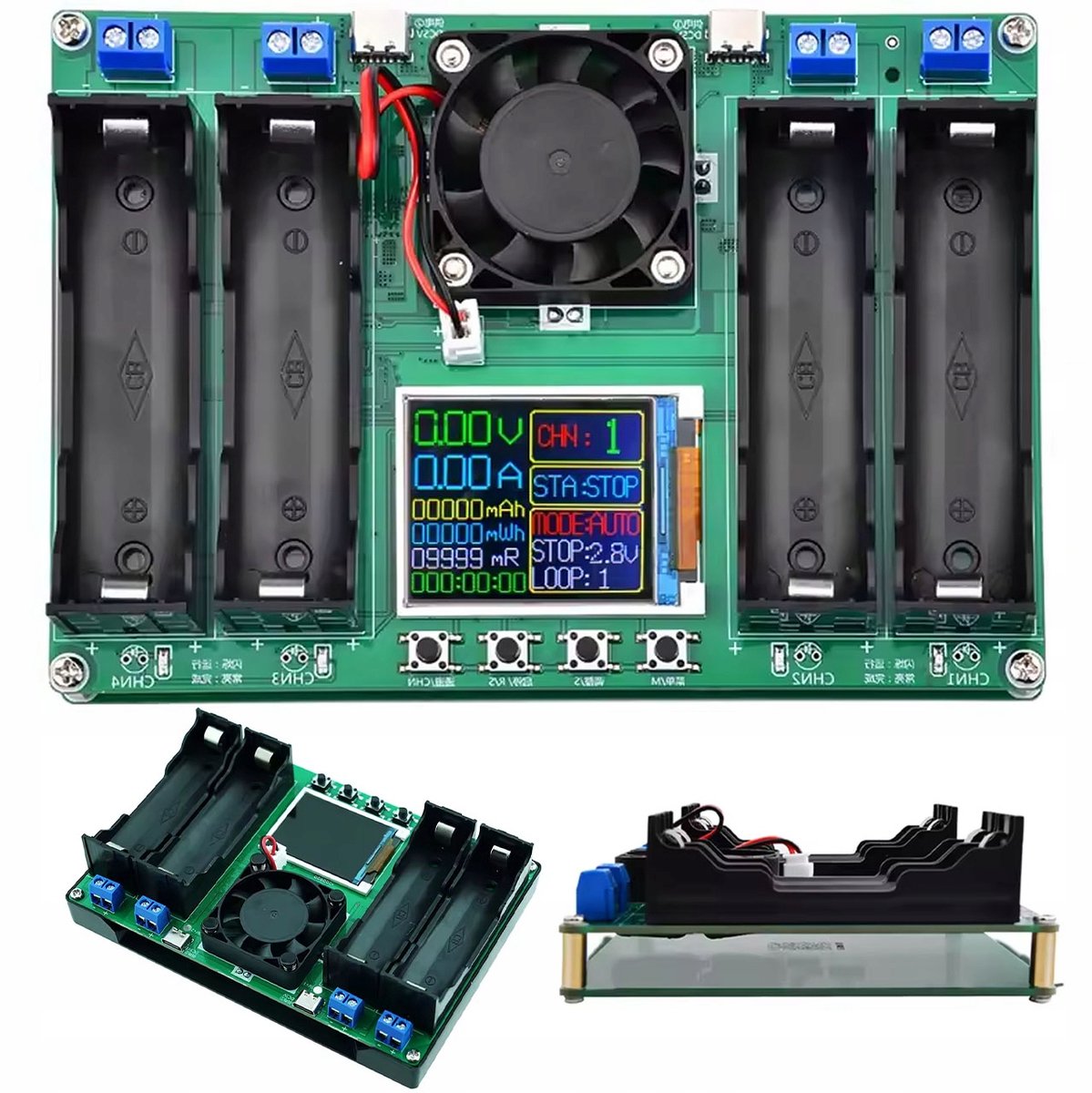 Rosfix VoltCheck Pro Tester Lader 4xUSB-C - 4 Kanaals Capaciteitstester