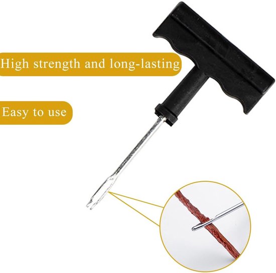 Bandenreparatieset - Pechhulp set - Snelle bandenreparatie - Voor alle tubeless banden - 23.3 x 13.3 x 2.5 cm — afbeelding 5