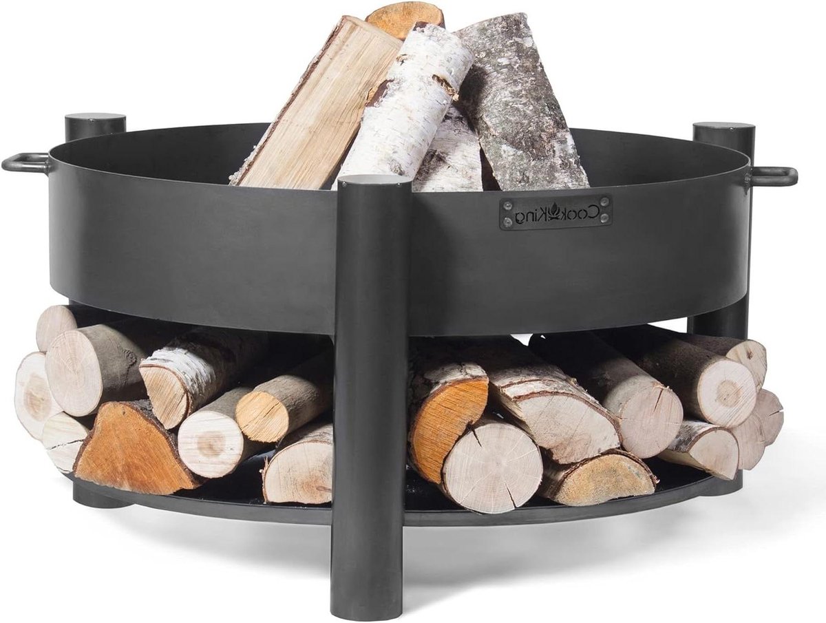 Vuurschaal - Buitenhaard Grillschaal - Gezellige avonden - Handgemaakt EU kwaliteit - 60 cm diameter - Zwart