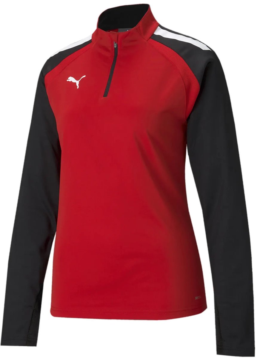 Trainings top 1/4 zip vrouw Puma Team Liga Rood