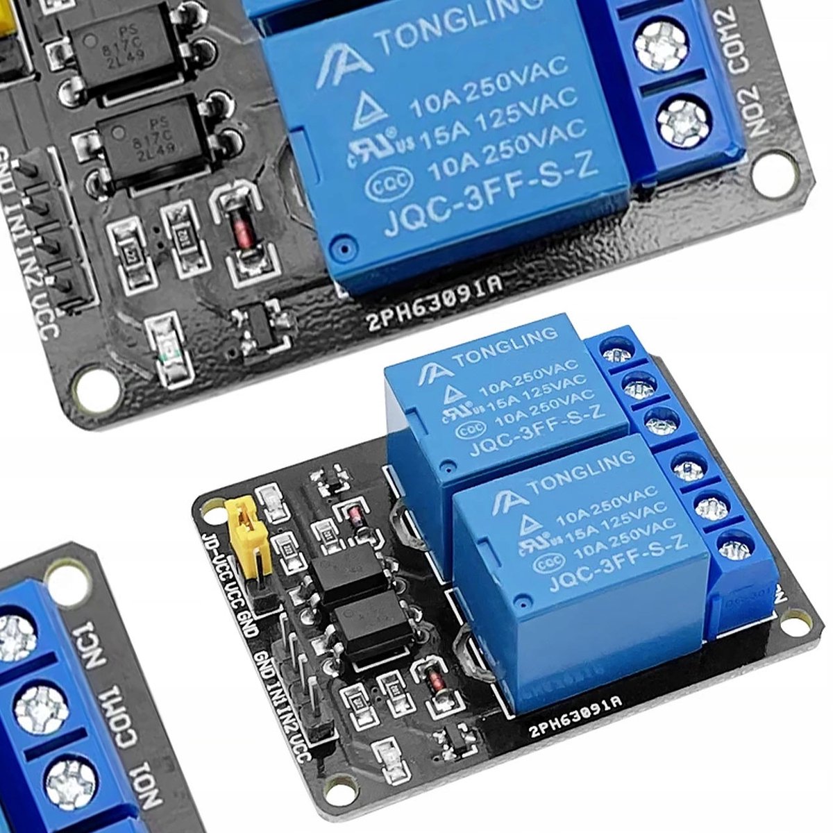 Rosfix 2-Kanaals Relaismodule 5V - Opto-Isolatie - SPDT, 10A Schakelstroom - Automatisering Arduino - Geschikt voor Arduino