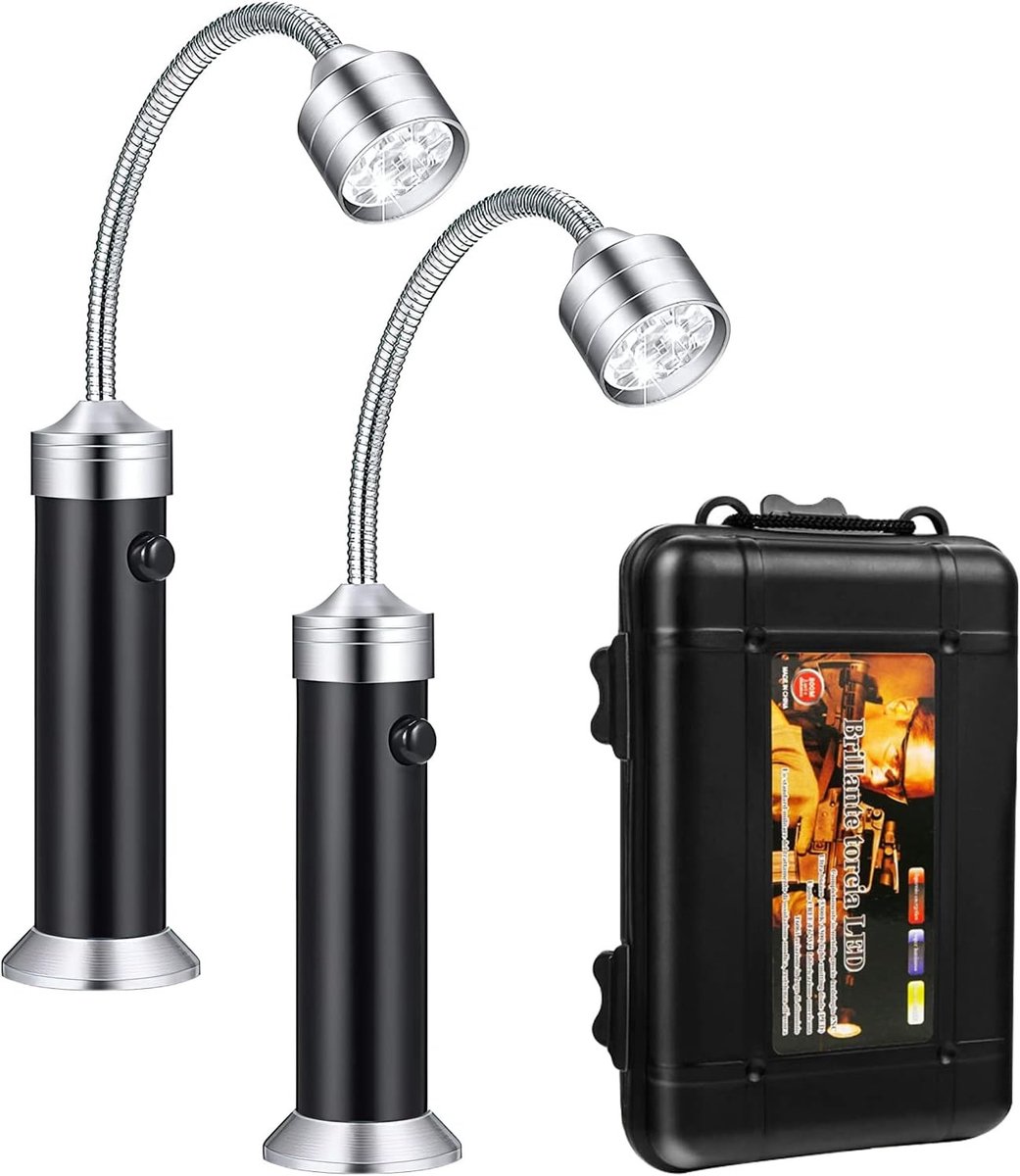 LED Grill Light Set met Magnetische Bevestiging en Flexibele Arm - Ideaal voor Buiten Grillen, Kamperen en Feesten - 360° Rotatie en Batterijvoeding