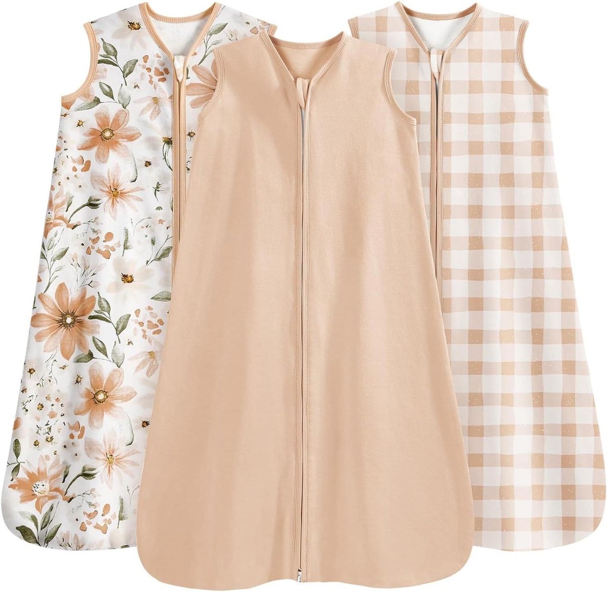 Babyslaapzak Zomer - Zomerslaapzak Baby - Veilig Slapen - 0.5 Tog - 80 cm - Bruin Geruit