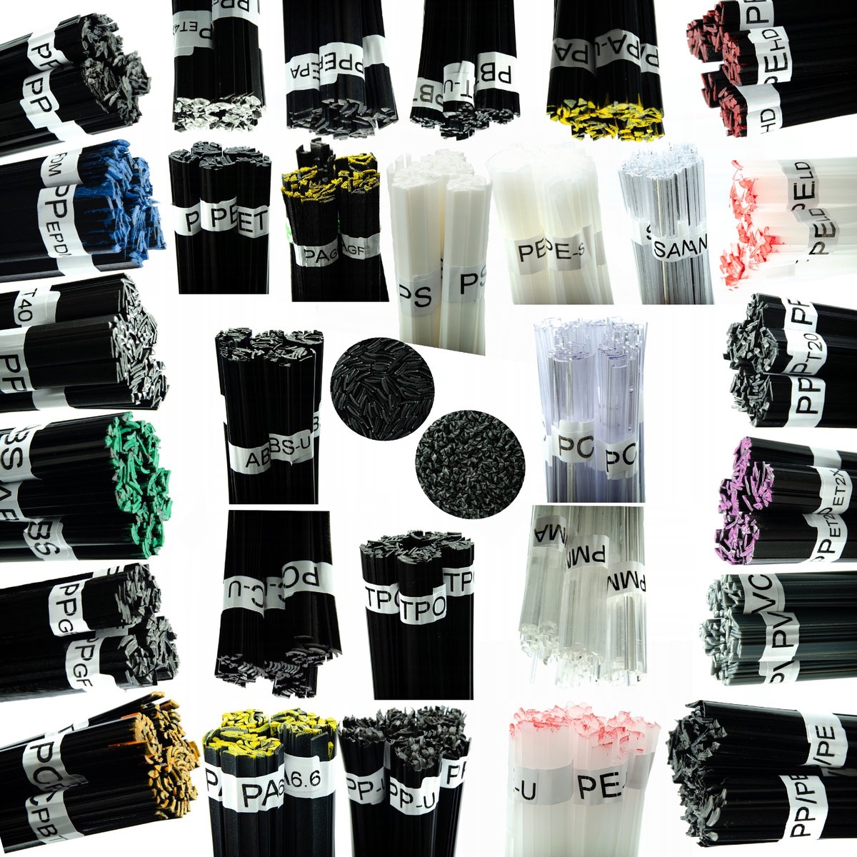 Rosfix Kunststoflasdraad Set Maxi - 30 Soorten, 3000g - Draden ±42cm - Mix Triangel 3,5mm/Strip 8mm