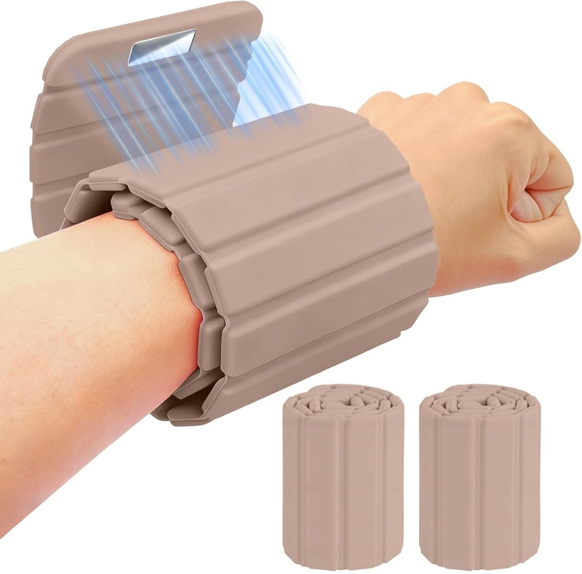 Set van 2 pols- en enkelgewichten, magnetische gewichten van huidvriendelijk silicone, ideaal voor yoga, Pilates en thuisfitness, ultra-dun en stil (0.5/1 kg)