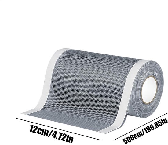 Schermreparatie Tape - Horrenplakker Raamreparatie - Gaten Dichten - Waterdicht Langdurig - 12 cm x 5 m - Grijs — afbeelding 2