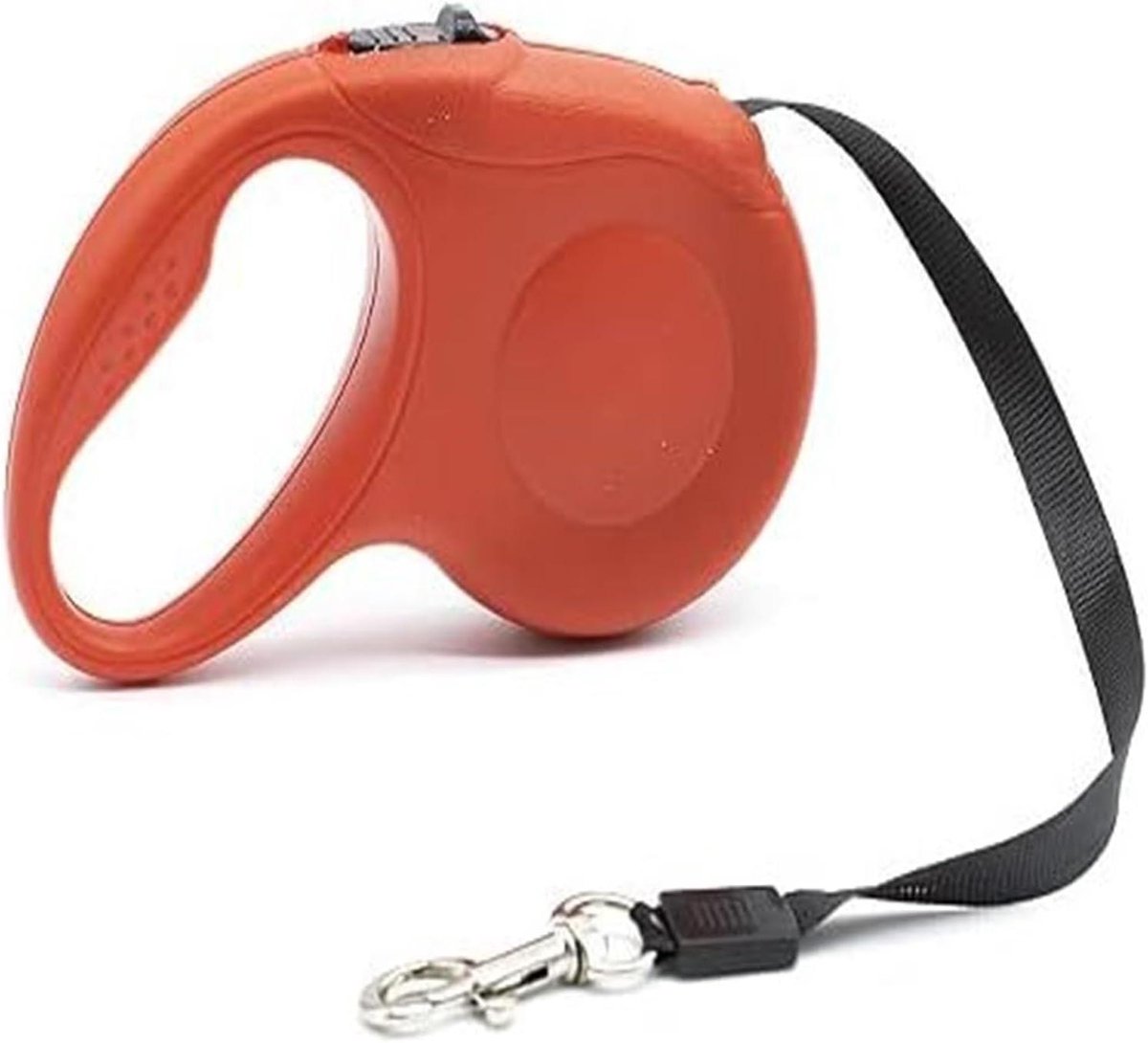 Uitschuifbare Hondenriem - Intrekbare Rollijn - Veilig Wandelen - Comfortabele Controle - 5 Meter - Oranje