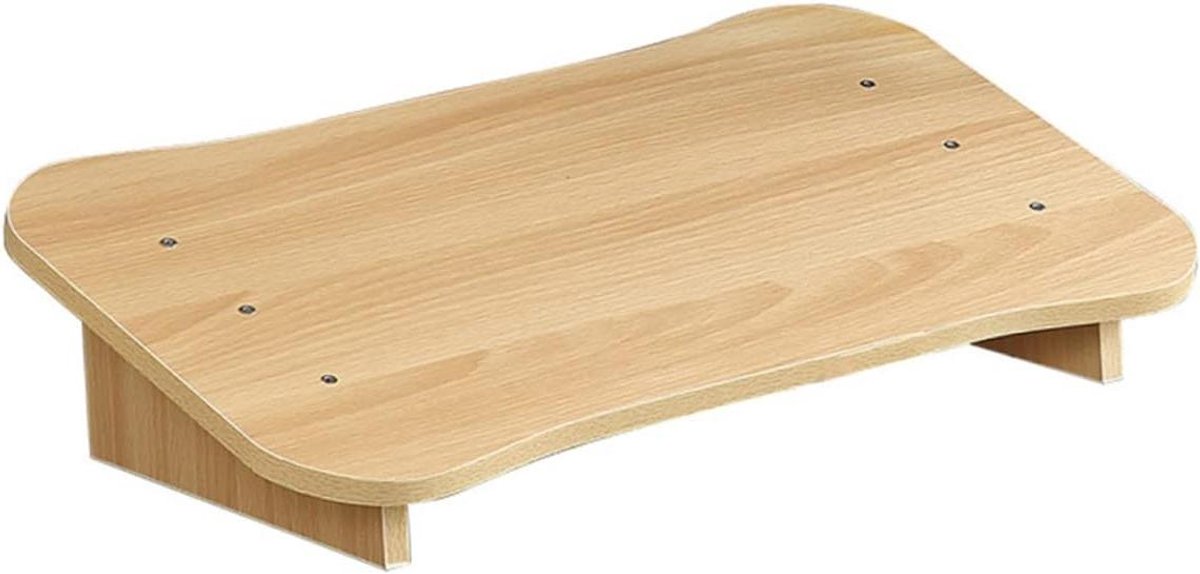 Houten Voetenbank - Voetensteun Kruk - Comfortabel Werken - Ergonomisch Gekanteld - 40 x 40 x 40 cm - Natuurlijk Hout