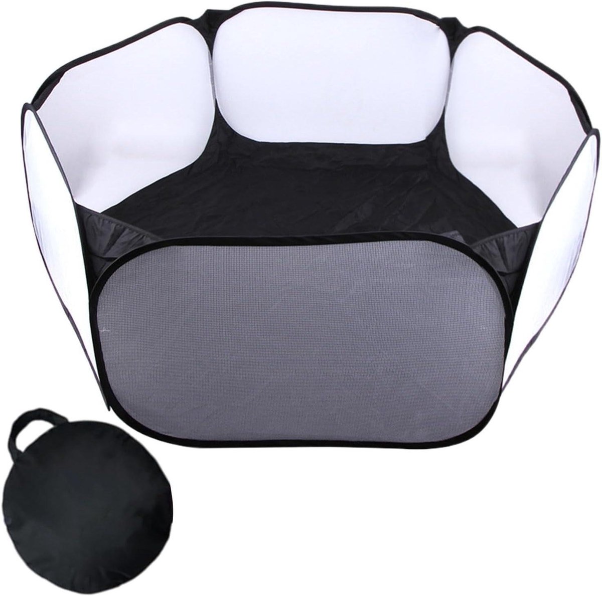 Kattenren met Kussen - Dierenren Opvouwbaar - Veilig Spelen - Antislip Omheining - 61x120x37cm - Grijs