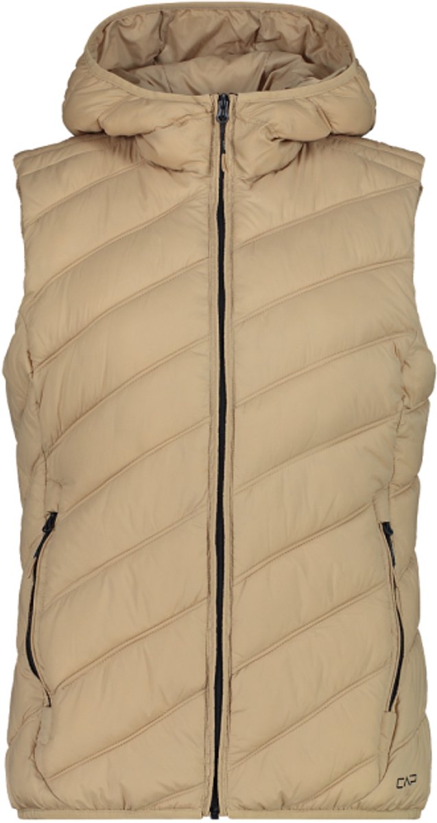 Mouwloos damesjack met capuchon CMP Beige