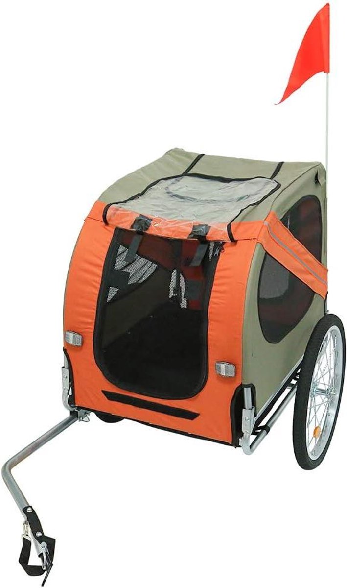 Opvouwbare Hondenfietskar - Hondenaanhanger Dierentransport - Veilig Huisdieren Vervoeren - Waterdichte Oxford Stof - 137 x 73 x 90 cm