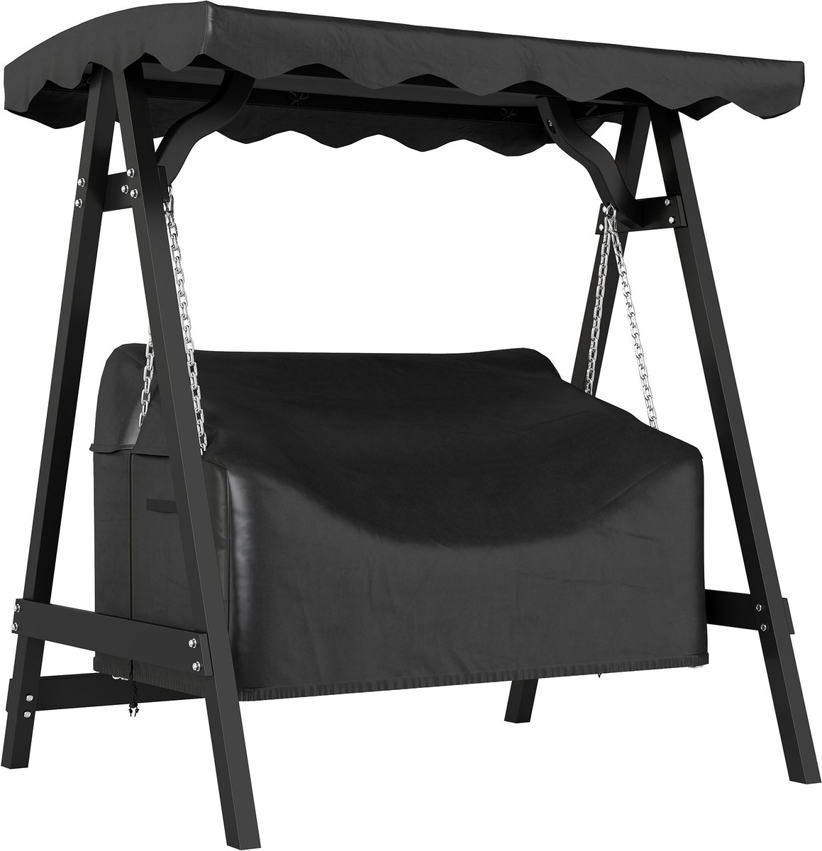2-zits tuinschommelhoes, waterdichte beschermhoes, winddicht en UV-bestendig, 420D Oxford stof