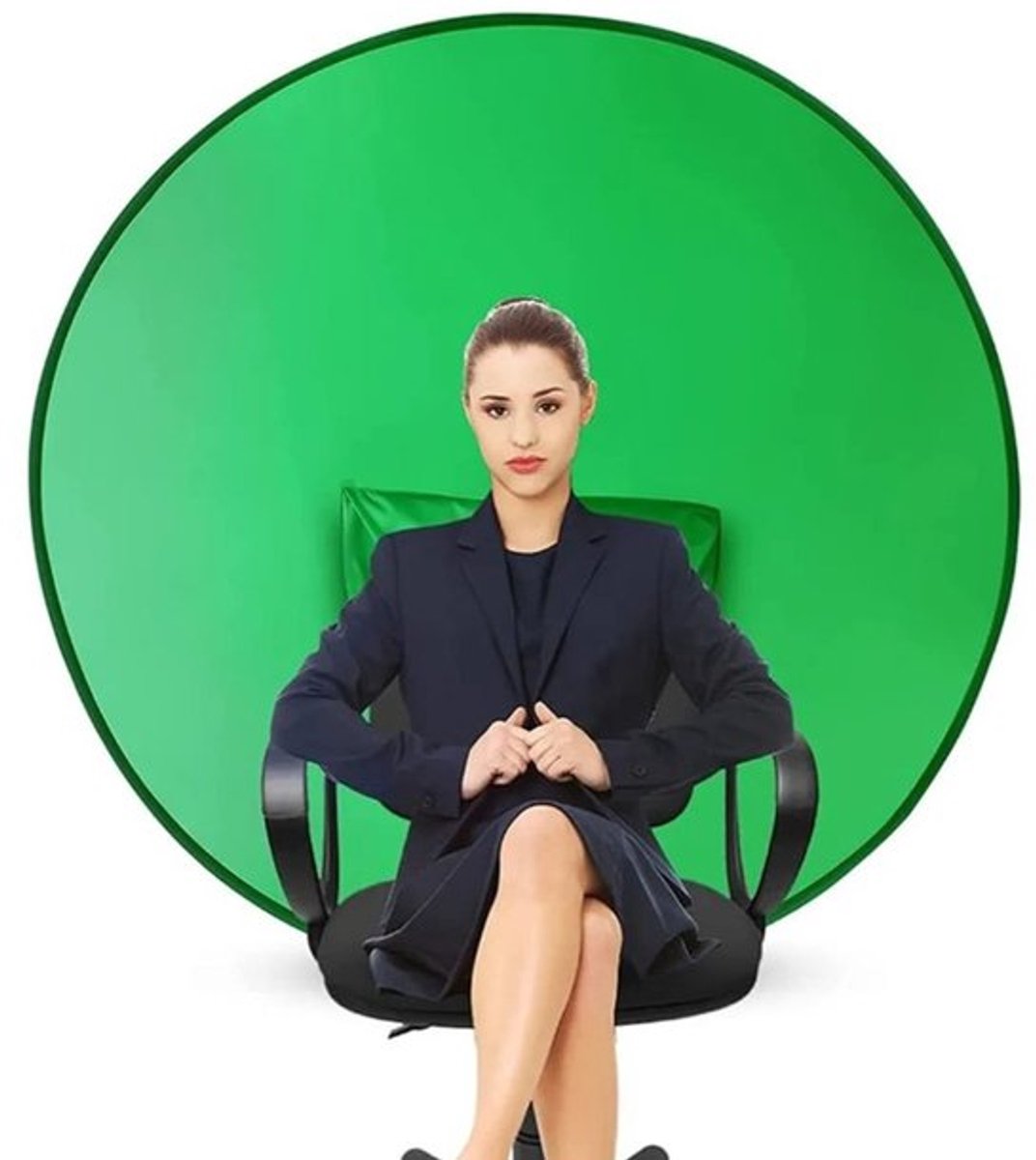 Greenscreen 142cm Diameter - Draagbaar - Opvouwbaar - Achtergronddoek - Geschikt voor Fotografie - Elastische Hoes - Achtergrond