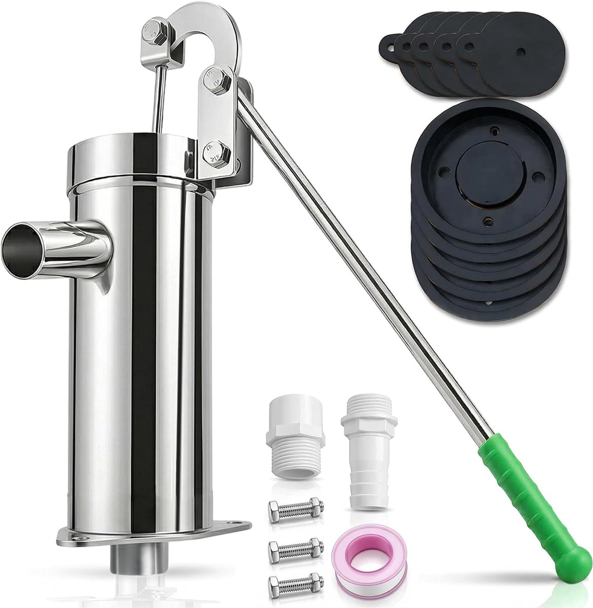 Handmatig Waterpompje - Waterpomp - RVS - Ergonomische Handgrepen - voor Tuinirrigatie, Vijvers en Terrassen