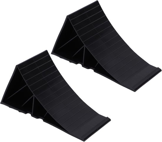 Wielkeg Zwaar - Parkeerblokken Wielstop - Voertuig Beveiligen - Antislip Oppervlak - 23 x 15 x 11 cm - Zwart — afbeelding 5
