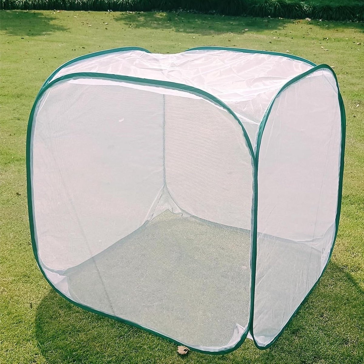 Pop-up broeikas - Plantenkas gaas - Planten beschermen - Snelle installatie - 98x98x96cm - Groen