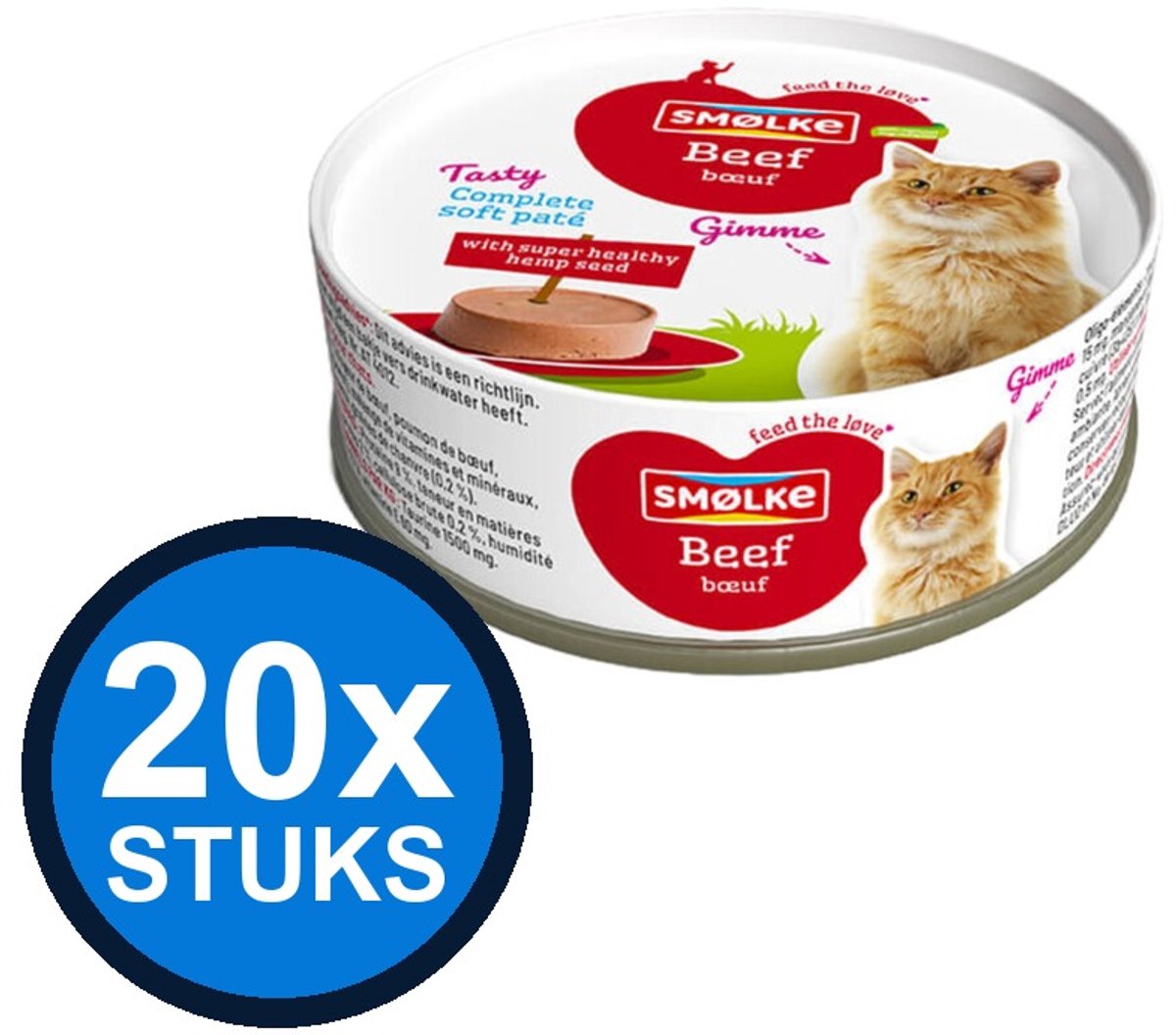 Smølke Smølke kat soft paté beef 80gr