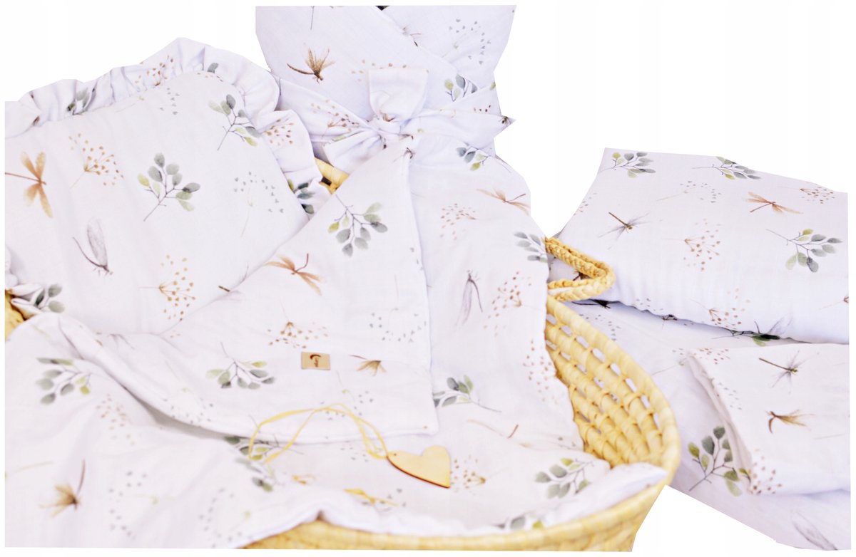 Mousseline babybeddengoedset 7-delig 120x60cm katoen