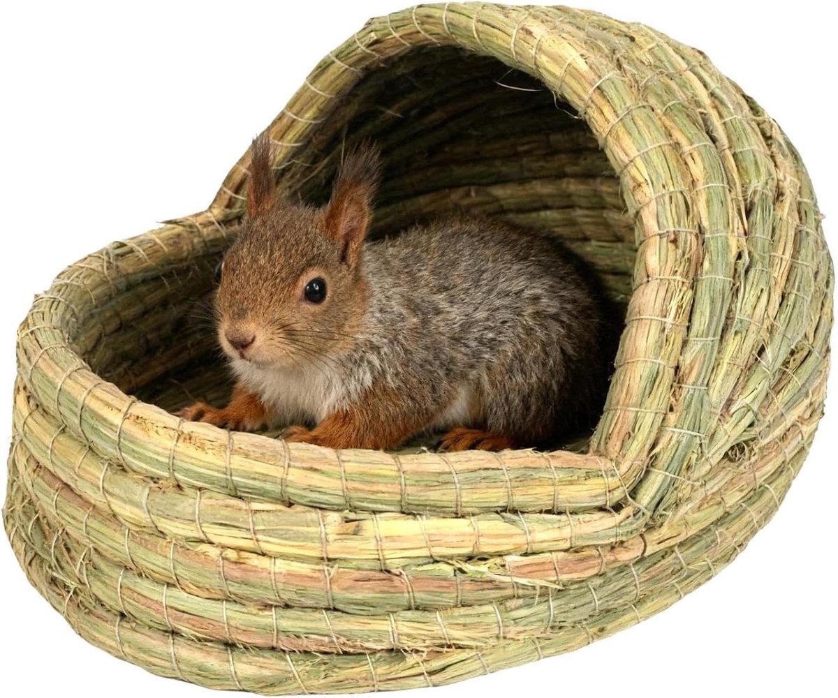 Stro Nest - Dierenhuisje - Kleine Dieren Rust - Natuurlijk Materiaal - 20-27cm - Natuurlijk