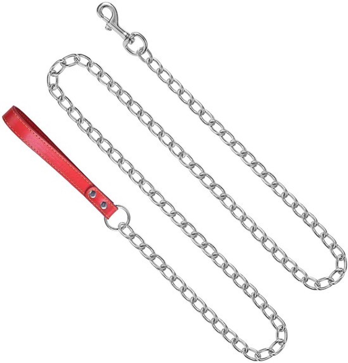 Hondenriem 180 cm - Trainingslijn - Hondenriem van leer/metaal - Schokbestendig - Antislip - Geschikt voor grote/middelgrote/kleine honden - Hondentuig