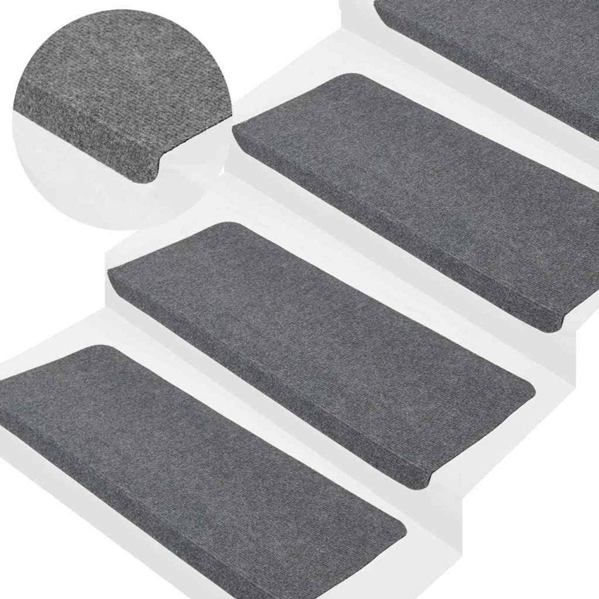 Zelfklevende Trapmatten - Antislip Treden - Veilig Traplopen - Geluidsdempend - 15 stuks - Grijs
