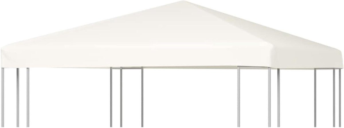 Paviljoendak Vervangend Dak - Reservehoes Prieel - Buiten Leven Beschermen - Waterdicht Polyester Pvc-coating - 3 x 3 m - Crèmewit