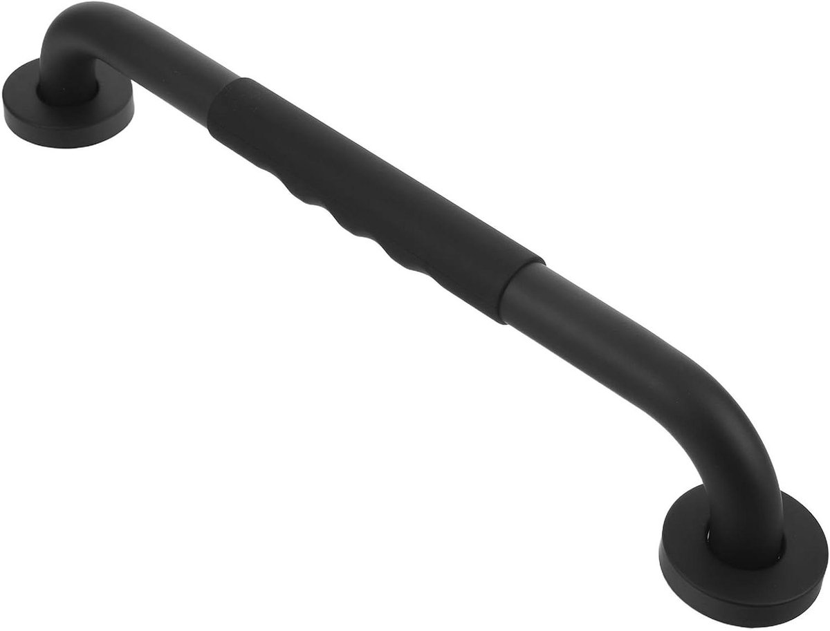 Badkamer Handgreep - Veiligheidshandvat Toilet - Ondersteuning Mobiliteit - Antislip Siliconen - 43.5 cm - Zwart