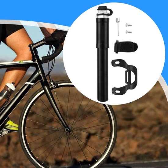 Luchtpomp - Fietsenpomp Vacuümpomp - Banden Oppompen - Roestbestendig Legering - 16 cm - Zwart — afbeelding 2