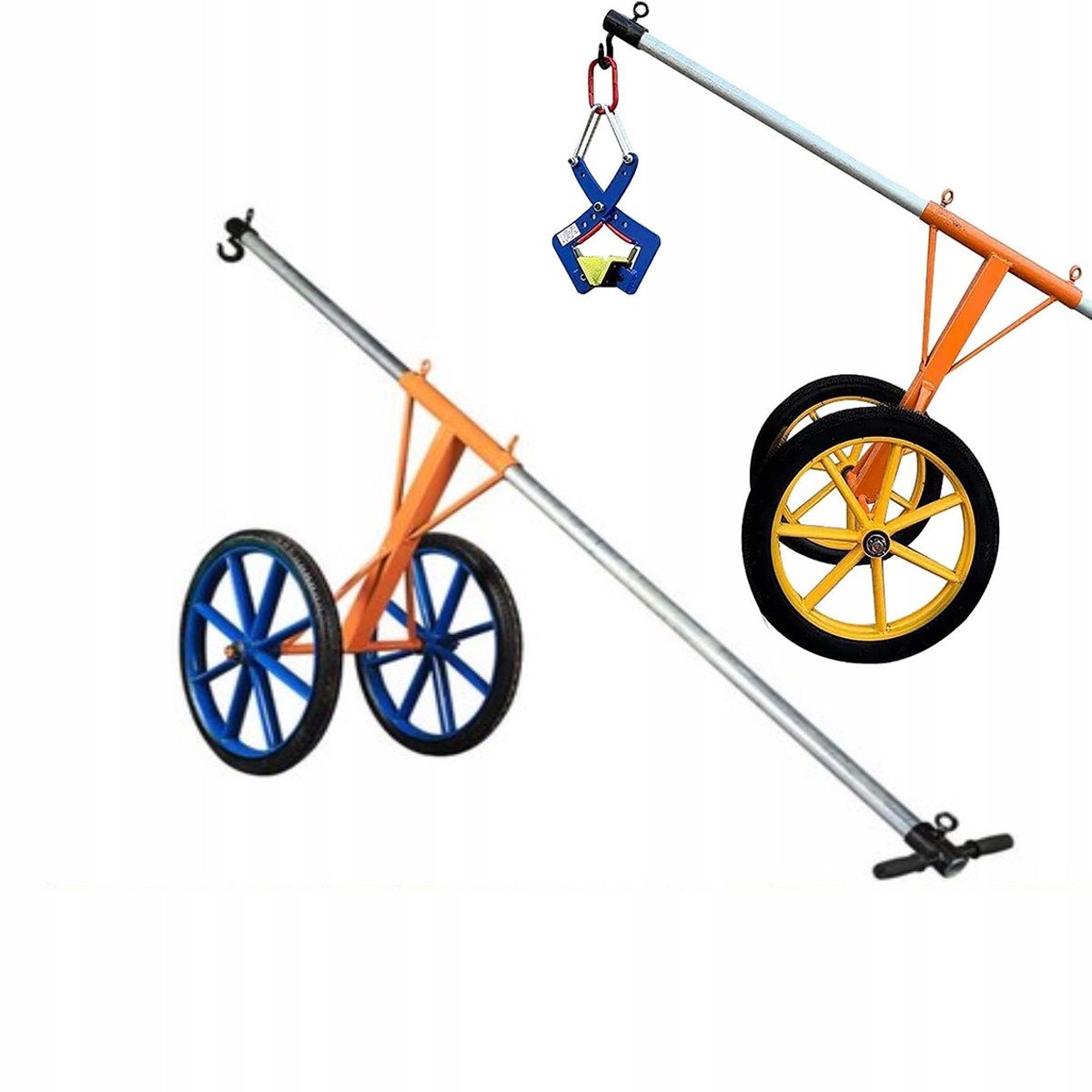 Rosfix StoneMover Transportkar 150 kg - Verstelbare Klem 0–10 cm - Luchtbanden, Gepoedercoat Staal